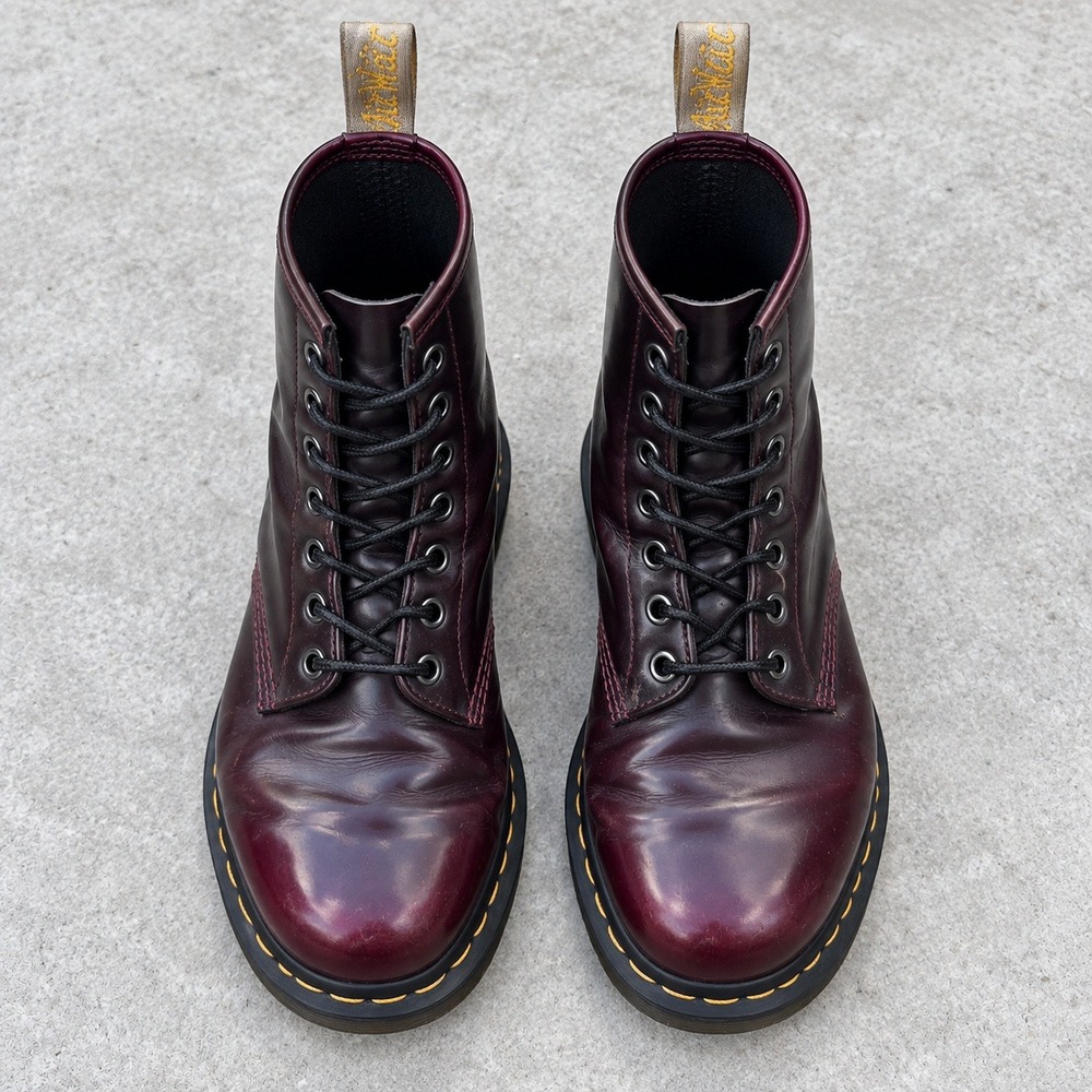 Dr. Martens 1460 Burgundy Smooth Leather 8-Eye Combat Boots Mens 10 23756